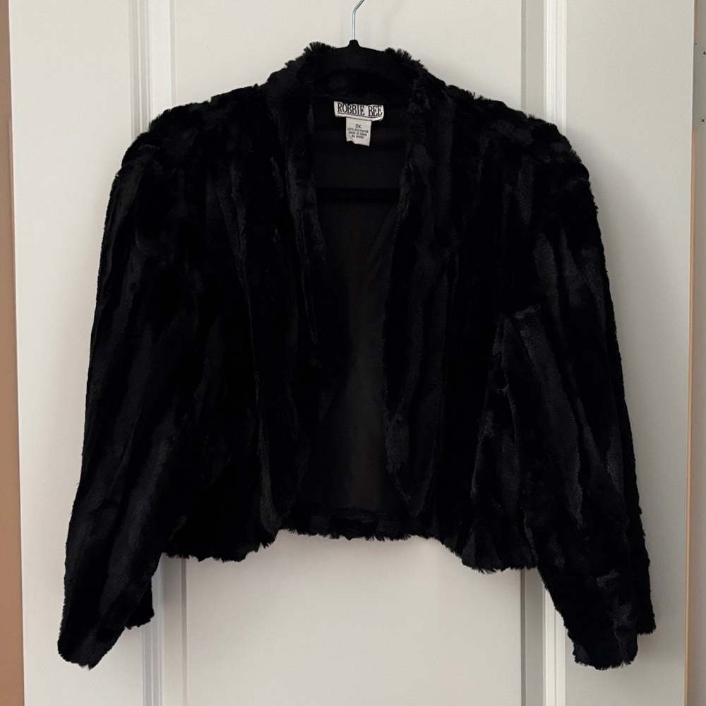 Bershka Plush Black Teddy Jacket